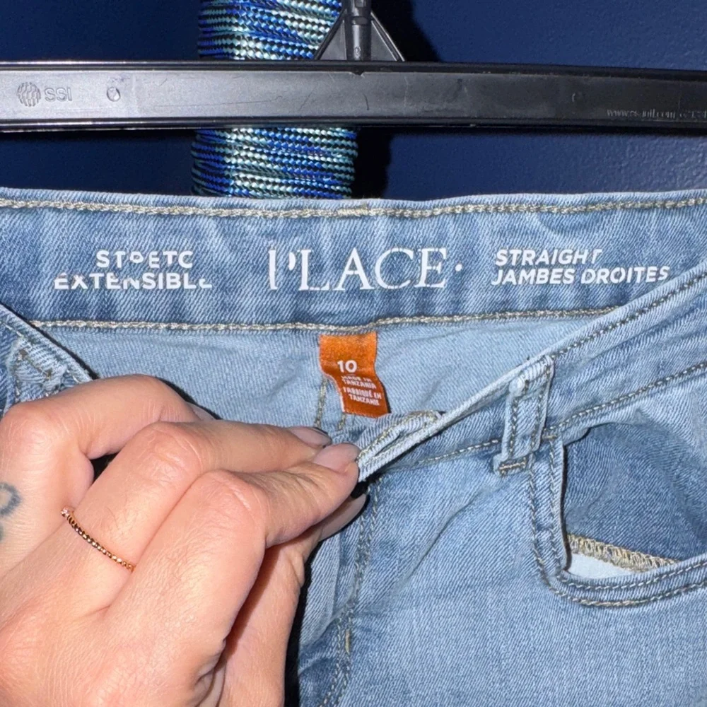The Children's Place - Light Blue Wash Straight Leg Jeans Size 10